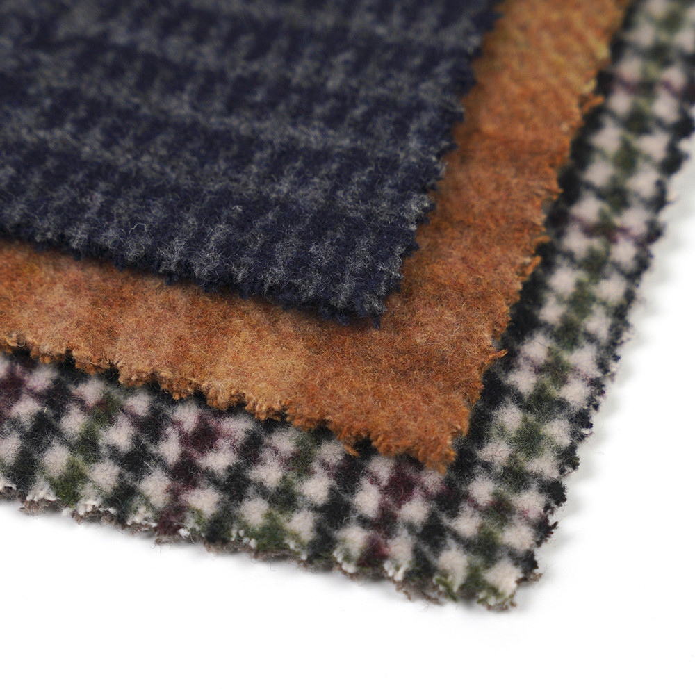 50% Len, 40% Polyester, 10% Sợi khác, 860G/M, Kẻ ca rô màu nâu và vàng, Vải nhung, ML-062142104